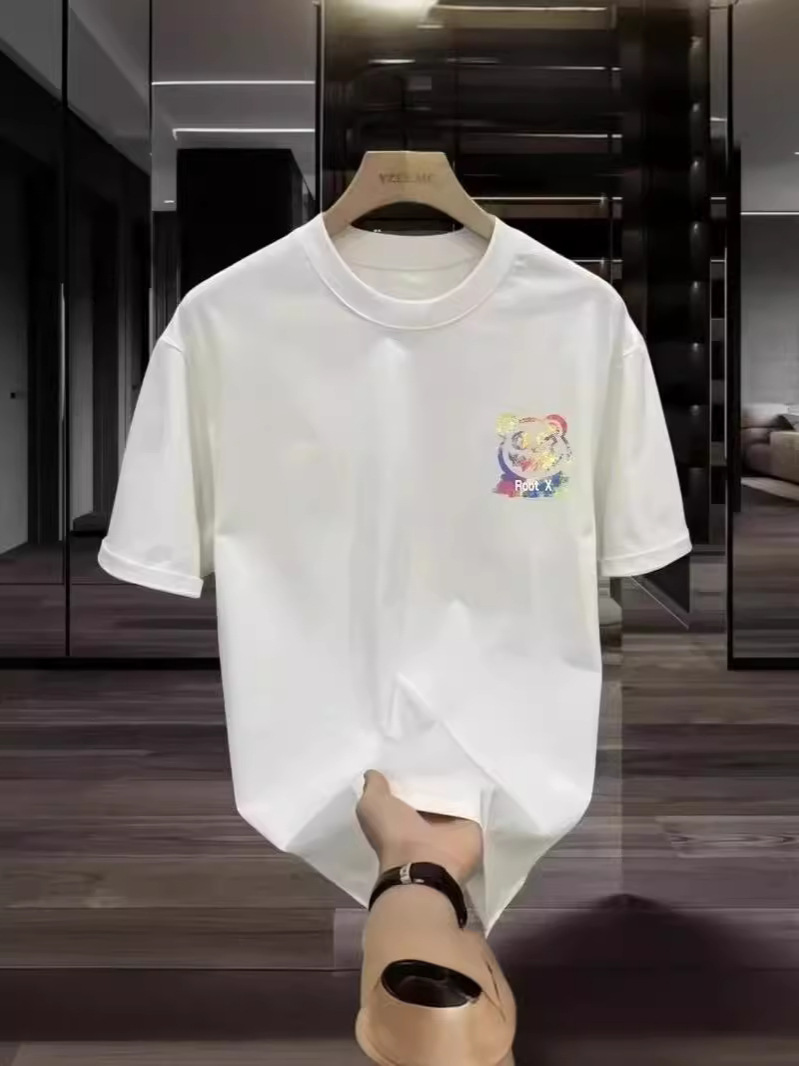 Fashion Letter Printed Round Neck Men's Top - Image 6