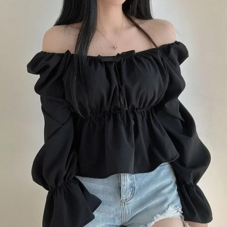 Korean Style Gentle Puff Sleeve Shirt Women - Image 3