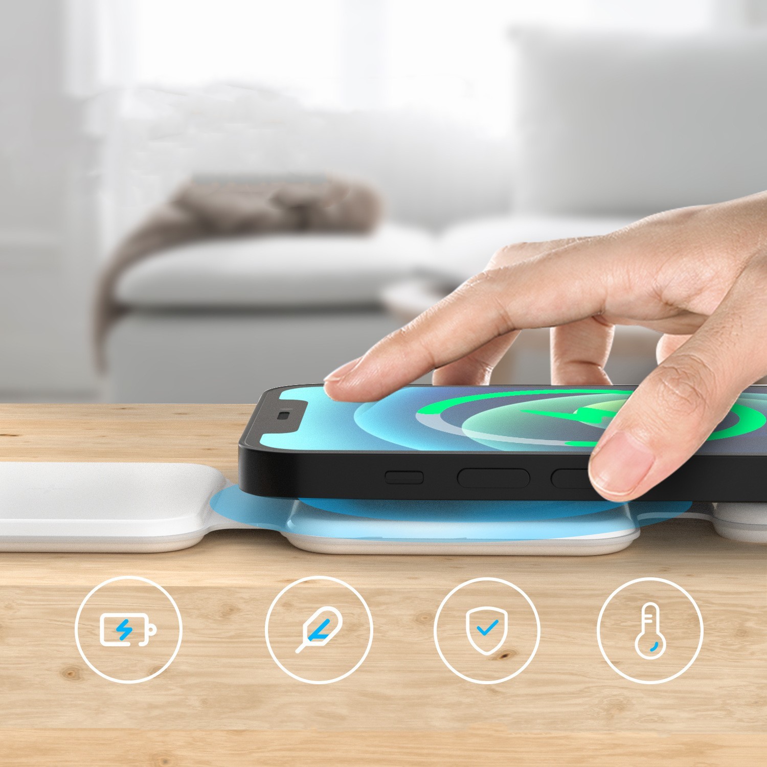 3 In 1 Magnetic Foldable Wireless Charger Charging Station Multi-device Folding Cell Phone Wireless Charger Gadgets - Image 8