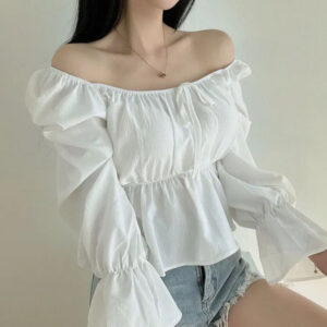 Korean Style Gentle Puff Sleeve Shirt Women