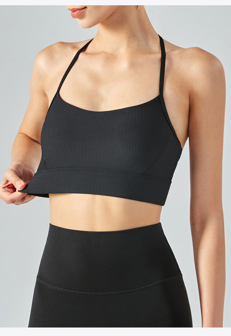 Thin Strap Halter Yoga Shockproof Push Up And Anti-sagging Bra - Image 5