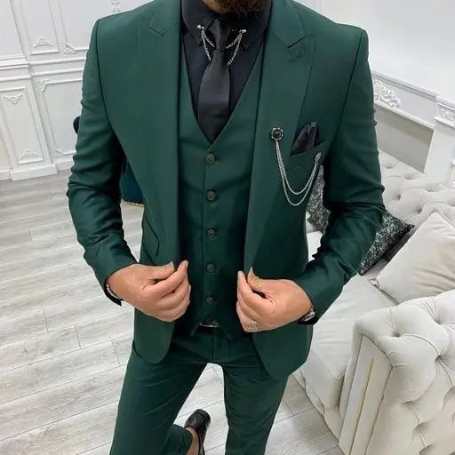 Suit Men's Three-piece Suit Host Banquet Plus Size Men's Simple Slim Fit
