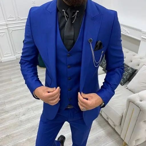 Suit Men's Three-piece Suit Host Banquet Plus Size Men's Simple Slim Fit - Image 10