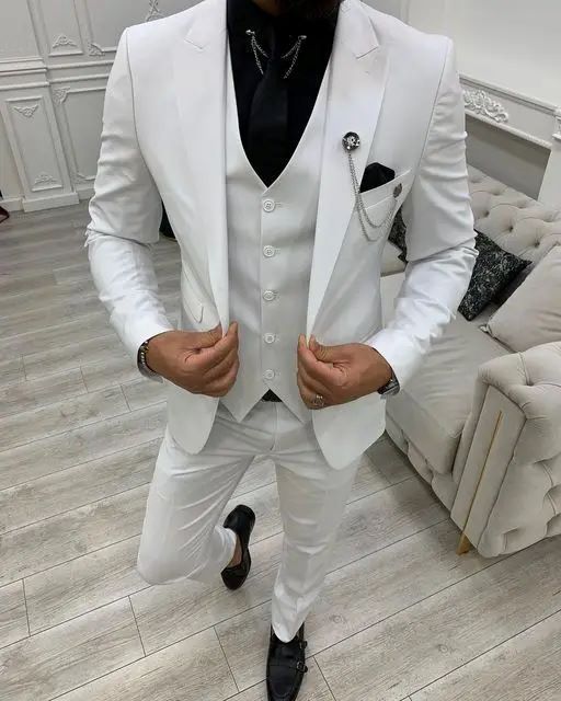 Suit Men's Three-piece Suit Host Banquet Plus Size Men's Simple Slim Fit - Image 6