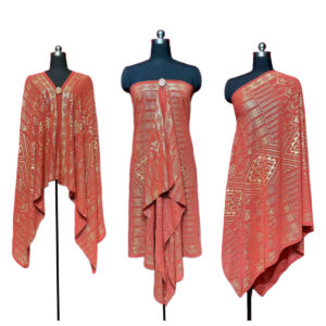 Gorgeous Tinfoil Gold Shawl Multifunctional Scarf