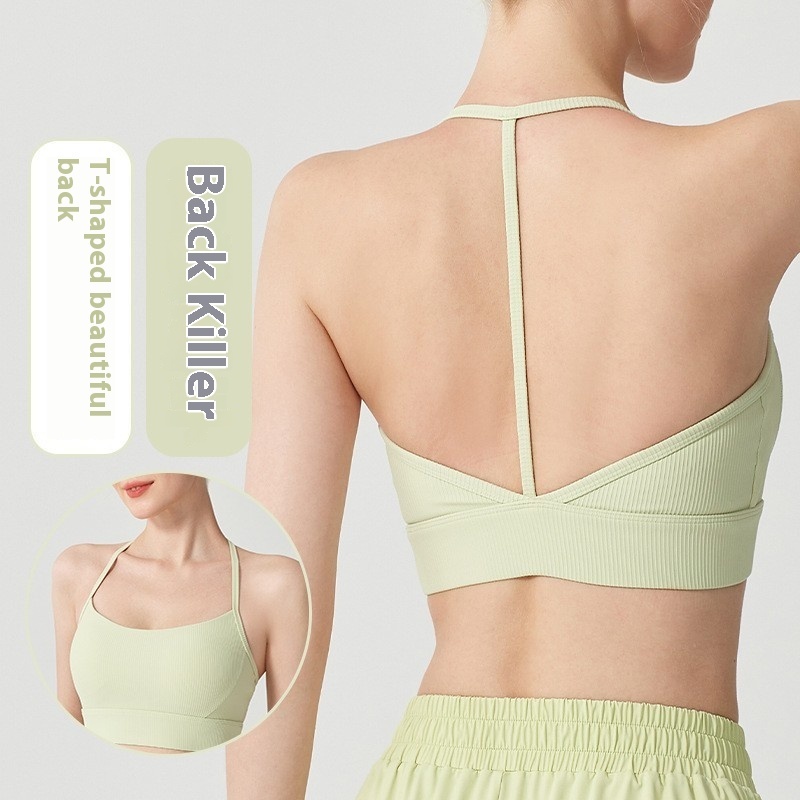 Thin Strap Halter Yoga Shockproof Push Up And Anti-sagging Bra - Image 6