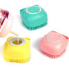 Silicone Dog Bath Massage Gloves Brush Pet Cat Bathroom Cleaning Tool Comb Brush For Dog Can Pour Shampoo Dog Grooming Supplies - Image 3